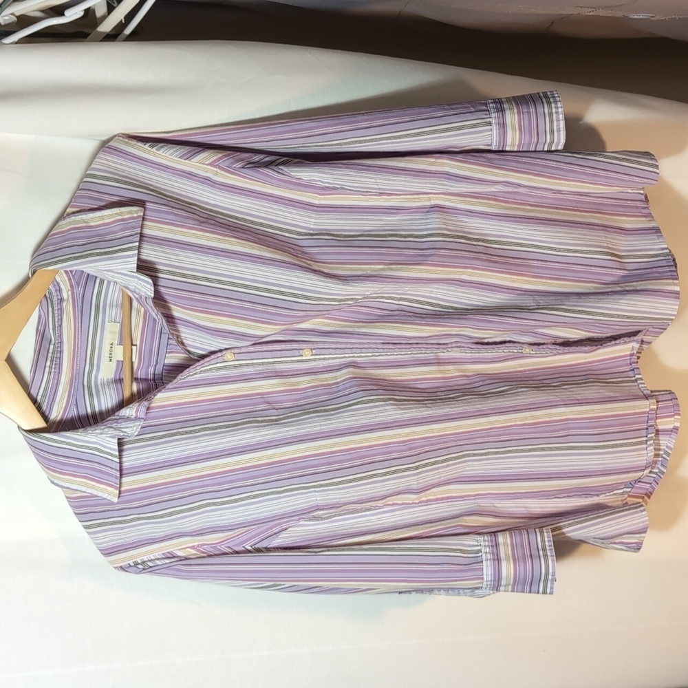 Merona Pastel Striped Casual Button Down Shirt